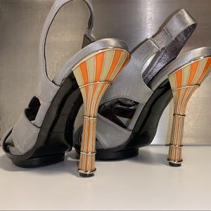 Balenciaga Caged Platform Slingback Sandal Size 38